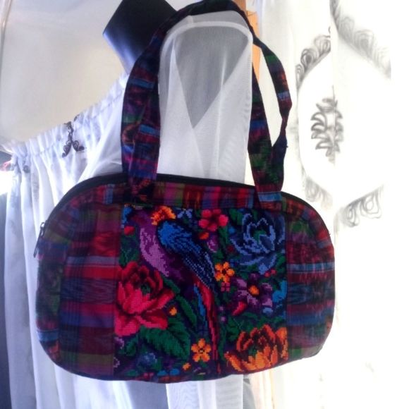 *Crosstitch handmade Mexican bag (box DJ ) - Picture 1 of 5